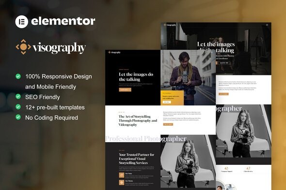 Visography - Photography & Portfolio Elementor Template Kit